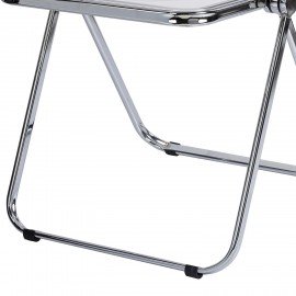 Стул складной прозрачный BRABIX "Glam CF-020", хромированный каркас, пластик, 533245