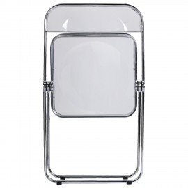 Стул складной прозрачный BRABIX "Glam CF-020", хромированный каркас, пластик, 533245