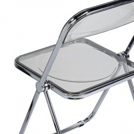 Стул складной прозрачный тонированный BRABIX "Glam CF-020", хромированный каркас, пластик, 533247