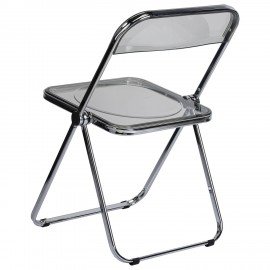 Стул складной прозрачный тонированный BRABIX "Glam CF-020", хромированный каркас, пластик, 533247