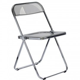 Стул складной прозрачный тонированный BRABIX "Glam CF-020", хромированный каркас, пластик, 533247
