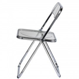 Стул складной прозрачный тонированный BRABIX "Glam CF-020", хромированный каркас, пластик, 533247