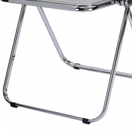 Стул складной прозрачный тонированный BRABIX "Glam CF-020", хромированный каркас, пластик, 533247