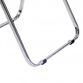 Стул складной глянцевый черный BRABIX "Style CF-015", хромированный каркас, пластик, 533248