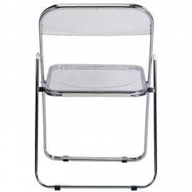 Стул складной прозрачный BRABIX "Style CF-015", хромированный каркас, пластик, 533250