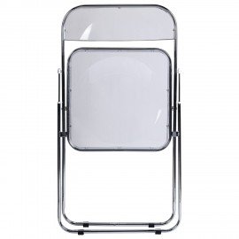 Стул складной прозрачный BRABIX "Style CF-015", хромированный каркас, пластик, 533250