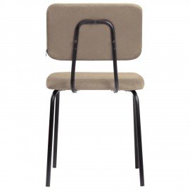 Стулья BRABIX "Dream CF-090", КОМПЛЕКТ 4 шт., черный каркас, ткань бежевая, 533251