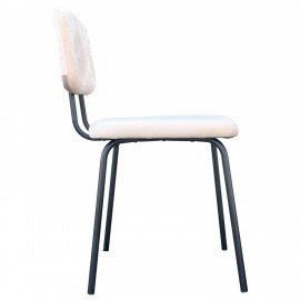 Стулья BRABIX "Dream CF-090", КОМПЛЕКТ 4 шт., черный каркас, ткань бежевая, 533251