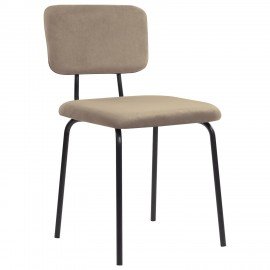 Стулья BRABIX "Dream CF-090", КОМПЛЕКТ 4 шт., черный каркас, ткань бежевая, 533251