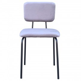 Стулья BRABIX "Dream CF-090", КОМПЛЕКТ 4 шт., черный каркас, ткань серая, 533252