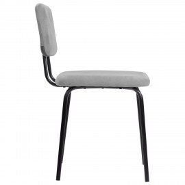 Стулья BRABIX "Dream CF-090", КОМПЛЕКТ 4 шт., черный каркас, ткань серая, 533252