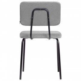 Стулья BRABIX "Dream CF-090", КОМПЛЕКТ 4 шт., черный каркас, ткань серая, 533252