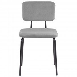 Стулья BRABIX "Dream CF-090", КОМПЛЕКТ 4 шт., черный каркас, ткань серая, 533252