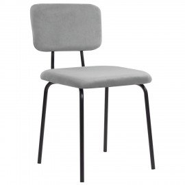 Стулья BRABIX "Dream CF-090", КОМПЛЕКТ 4 шт., черный каркас, ткань серая, 533252