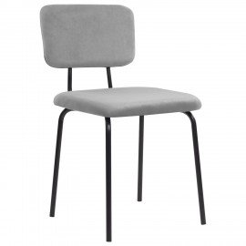 Стулья BRABIX "Dream CF-090", КОМПЛЕКТ 4 шт., черный каркас, ткань серая, 533252