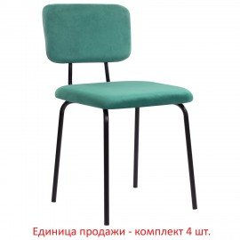 Стулья BRABIX "Dream CF-090", КОМПЛЕКТ 4 шт., черный каркас, ткань зеленая, 533253