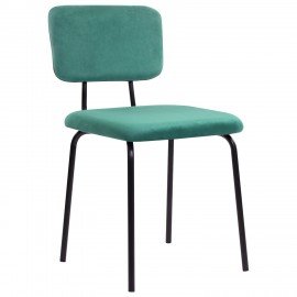 Стулья BRABIX "Dream CF-090", КОМПЛЕКТ 4 шт., черный каркас, ткань зеленая, 533253