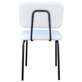 Стулья BRABIX "Ideal CF-080", КОМПЛЕКТ 4 шт., черный каркас, букле белый, 533254