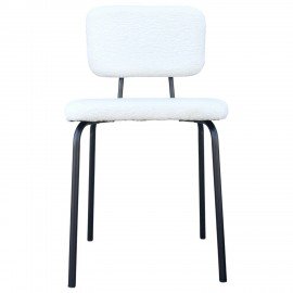 Стулья BRABIX "Ideal CF-080", КОМПЛЕКТ 4 шт., черный каркас, букле белый, 533254