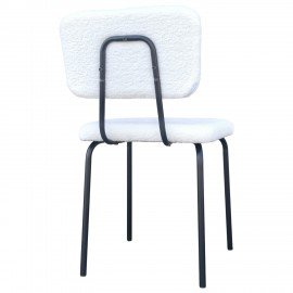 Стулья BRABIX "Ideal CF-080", КОМПЛЕКТ 4 шт., черный каркас, букле белый, 533254