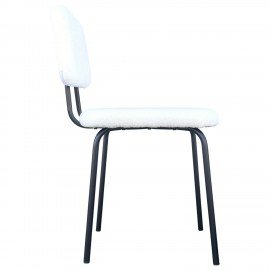 Стулья BRABIX "Ideal CF-080", КОМПЛЕКТ 4 шт., черный каркас, букле белый, 533254