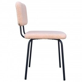 Стулья BRABIX "Ideal CF-080", КОМПЛЕКТ 4 шт., черный каркас, букле бежевый, 533255