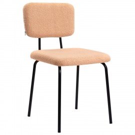 Стулья BRABIX "Ideal CF-080", КОМПЛЕКТ 4 шт., черный каркас, букле бежевый, 533255