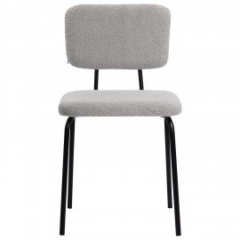 Стулья BRABIX "Ideal CF-080", КОМПЛЕКТ 4 шт., черный каркас, букле серый, 533256