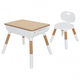 Стол детский + стул BRABIX KIDS CS-001, растущий, 2-7 лет, ЛДСП, пластик, 533288