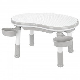 Стол детский трансформер 3 в 1 BRABIX KIDS CT-001, растущий, 2-8 лет, пластик, серый,, 533290