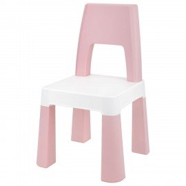 Стол детский + стул BRABIX KIDS CS-003, 2-7 лет, пластик белый + розовый, 533291