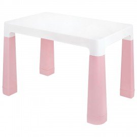 Стол детский + стул BRABIX KIDS CS-003, 2-7 лет, пластик белый + розовый, 533291