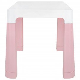 Стол детский + стул BRABIX KIDS CS-003, 2-7 лет, пластик белый + розовый, 533291