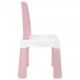Стол детский + стул BRABIX KIDS CS-003, 2-7 лет, пластик белый + розовый, 533291