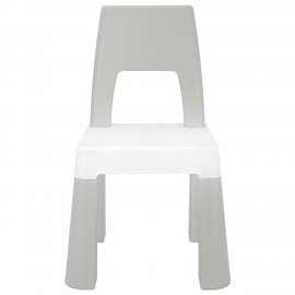 Стол детский + стул BRABIX KIDS CS-003, 2-7 лет, пластик белый + серый, 533292