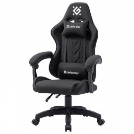 Кресло компьютерное DEFENDER Breeze, 2 подушки, ткань, черное, ш/к 25749, 64299