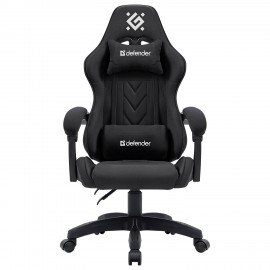 Кресло компьютерное DEFENDER Breeze, 2 подушки, ткань, черное, ш/к 25749, 64299