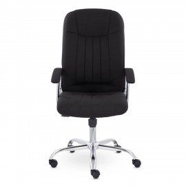 Кресло офисное "Бостон", CH-277, хром, ткань, черный (М-16)