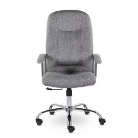 Кресло офисное "Бостон", CH-277, хром, ткань, серый (M-02)