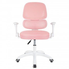 Кресло детское с поясничной поддержкой BRABIX KIDS "MG-225", сетка/ткань TW, розовое, 533316