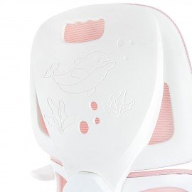Кресло детское с поясничной поддержкой BRABIX KIDS "MG-225", сетка/ткань TW, розовое, 533316