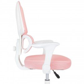 Кресло детское с поясничной поддержкой BRABIX KIDS "MG-225", сетка/ткань TW, розовое, 533316