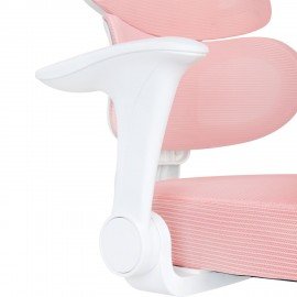 Кресло детское с поясничной поддержкой BRABIX KIDS "MG-225", сетка/ткань TW, розовое, 533316