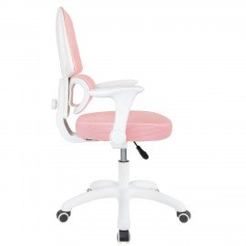 Кресло детское с поясничной поддержкой BRABIX KIDS "MG-225", сетка/ткань TW, розовое, 533316