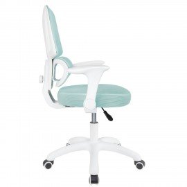 Кресло детское с поясничной поддержкой BRABIX KIDS "MG-225", сетка/ткань TW, голубое, 533317