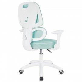 Кресло детское с поясничной поддержкой BRABIX KIDS "MG-225", сетка/ткань TW, голубое, 533317