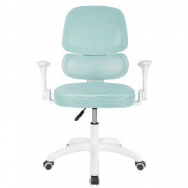 Кресло детское с поясничной поддержкой BRABIX KIDS "MG-225", сетка/ткань TW, голубое, 533317