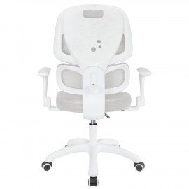 Кресло детское с поясничной поддержкой BRABIX KIDS "MG-225", сетка/ткань TW, серое, 533318