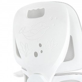 Кресло детское с поясничной поддержкой BRABIX KIDS "MG-225", сетка/ткань TW, серое, 533318