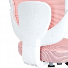 Кресло детское BRABIX KIDS "MG-230", без подлокотников, сетка/ткань TW, розовое, 533319